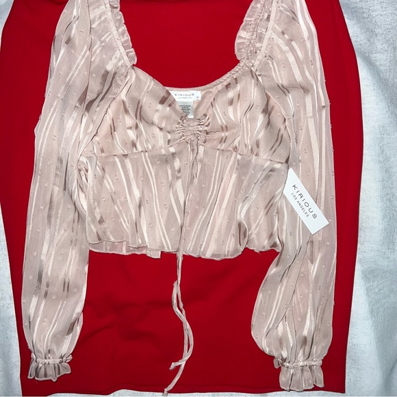 Maglietta Donna Fresh Produce 1X Blu Moonlight Con Stampa Floreale | Tee Manica Lunga Scollo A V Nuovo Con Etichetta
